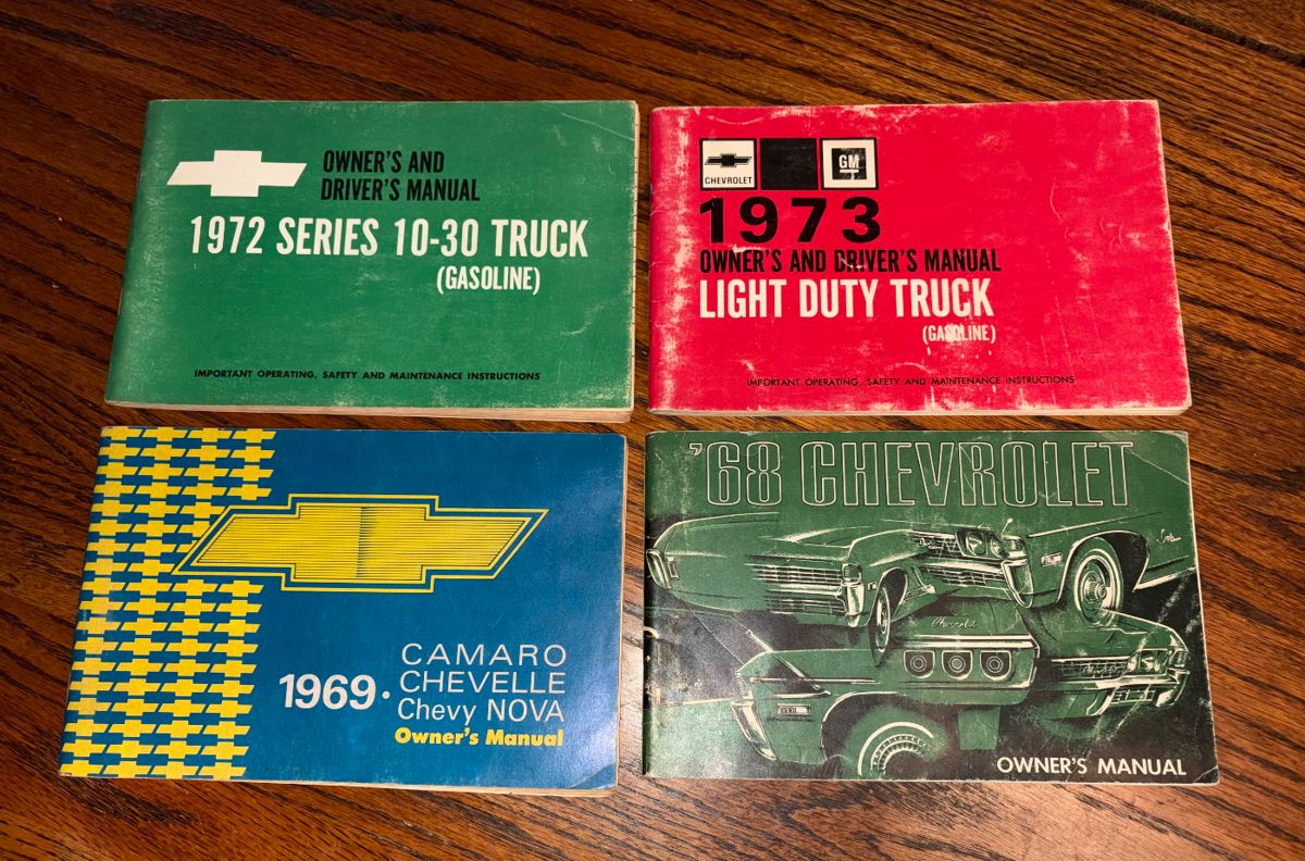 Vintage Chevy car manuals
