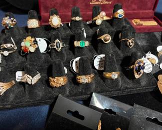 Gold rings. Gold and silver are not on premises during non-business hours.