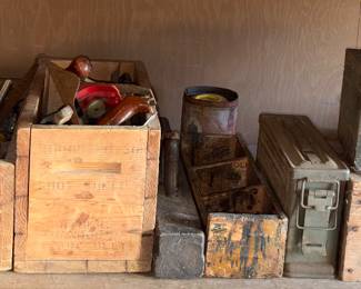 Vintage ammo boxes