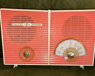 Vintage pink Philco radio