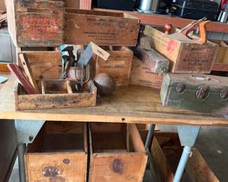 Vintage ammo & explosives crates