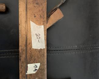 #74	antique planer wood with horn front	 $20.00 
