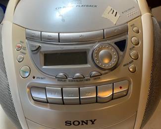 #111	sony boom box with cd 	 $25.00 
