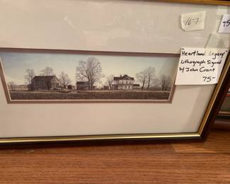 #167	Heartland Legacy Lithograph Signed by Johb Crane - 18.5x11.5	 $75.00 
