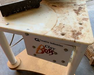 #35	Clay boss potter wheel on wheels electric 14 inch wheel 	 $75.00 
