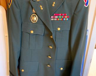 #99	army dress green  coat and pants 	 $30.00 
