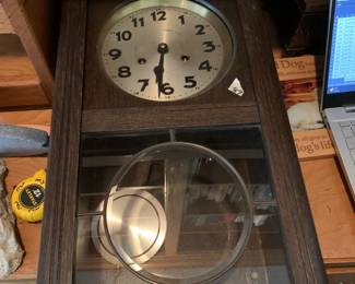 #87	wall clock glas front 10-x6x25	 $75.00 
