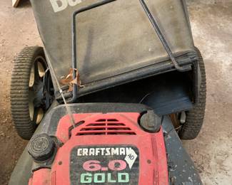 #40	lawn mower craftman 6.0 	 $75.00 
