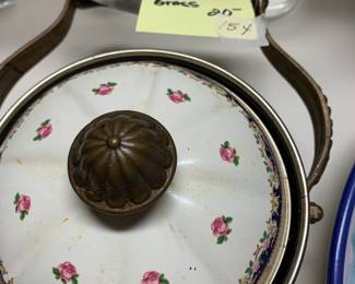 #154	Asta Rose Enamelware German Brass Teapot	 $20.00 
