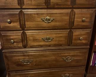 #124	5 drawer chest by Lea  36x18x47	 $75.00 
