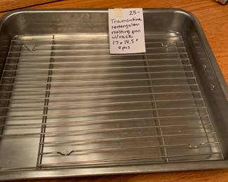#162	Tramontina Rectangular Roasting Pan w/Rack - 17x14.5	 $25.00 
