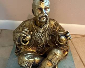 Gilt Bronze Guan Yu Statue