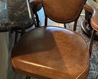 French Louis XV Style Medallion Back Bar Stool