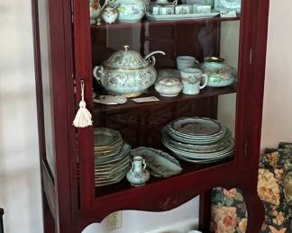 Vintage Porcelain Tea Set and Display Cabinet second image