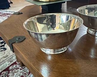 Silver Plated Paul Revere Style Footed Bowl second image