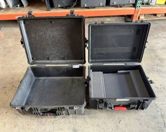 Lot of 2 Hard Cases HPRC 2600W w/ Foam + Pelican Case 21.5x16.5x6