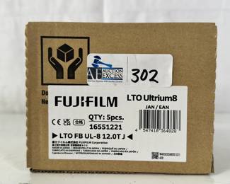 FUJI LTO-8 Cartridge (5 Pack) Ultrium Storage Backup Tape # 16551221 Appear New Old Stock