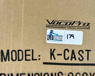 VocoPro K-Cast Portable Battery-Powered PA and Projector in box
