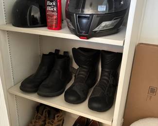 HJC Motorcycle helmet, also shoes
