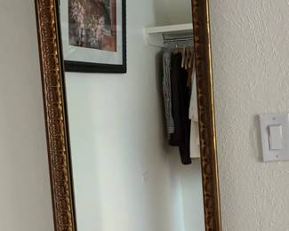 Vintage gold wooden mirror
