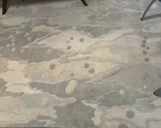 8X10 Angela Adams hand tuffed 100% New Zealand Wool Ocean Sea Glass