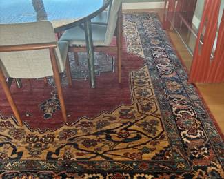 106" X 143" Handwoven wool rug - detail