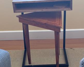 Vintage Italian triangular side table sorento style.                    World Market Alec laptop table