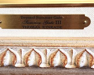 144. Thomas Kinkade Lithograph "Beyond Summergate" w/ Authentication Paperwork Included (18" x 27")