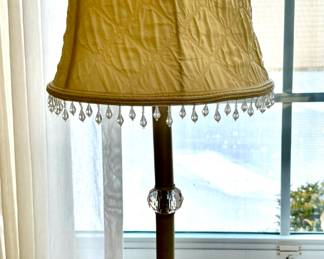 71. Cream Metal Lamp (29")