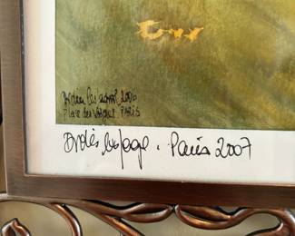 70. Framed Print of Place de Vosges Paris (19" x 16")