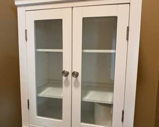 68. White Painted Bathroom Wall Cabinet (18" x 9" x 23")