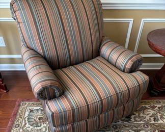 17. Pair of Huntington Roll Back Armchairs (36" x 38" x 38")