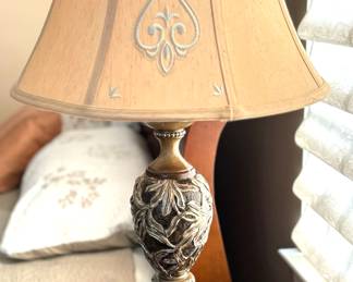 58. Pair of Metallic Buffet Lamps (31.5")