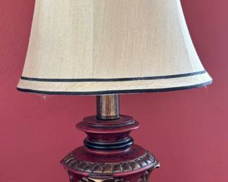 58. Pair of Metallic Buffet Lamps (31.5")