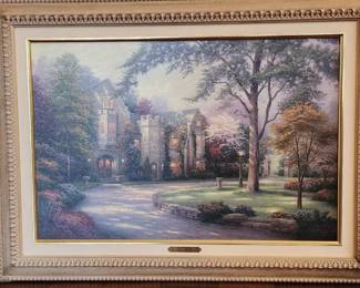144. Thomas Kinkade Lithograph "Beyond Summergate" w/ Authentication Paperwork Included (18" x 27")