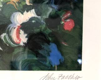 114. Signed Lithograph by John Zacchio of Waterfront Village 109/300 (52" x 45")