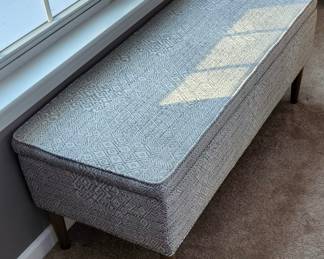 136. Upholstered Storage Bench (49" x 20" x 19")