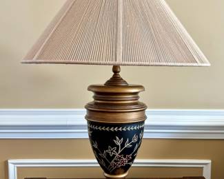 8. Black & Gold Urn Lamp (26")