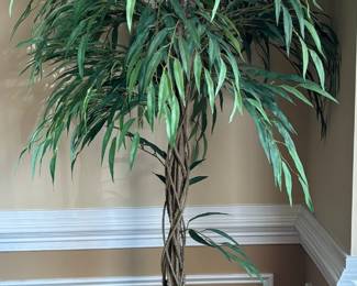 14. Faux Bamboo Plant in Woven Planter (80")