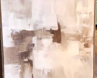 141. Contemporary Artwork in Neutral Tones (53" x 53")