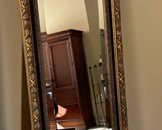 60. Black & Gold Floor Mirror (18" x 64")