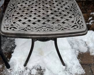 166. Outdoor Metal Side Table 
