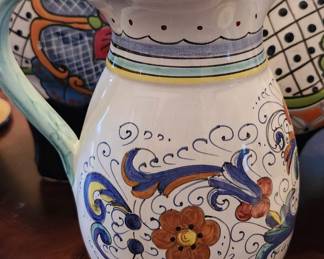 158. Deruta Ceramic Pitcher Made in Italy