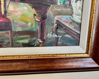27. Signed Oil on Canvas by McKay Music Room Scene (42.5" x 30")
