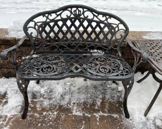 166. Outdoor Metal Loveseat