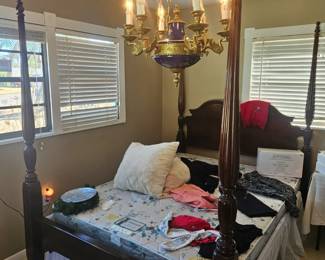 Queen size 4 poster bed $150