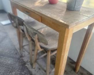 Weathered bar table set 
$60