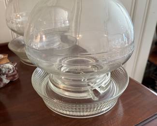 Vintage glass chicken waterer