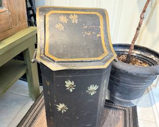 Victoria tole painted coal scuttle