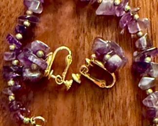 Amethyst and gold set